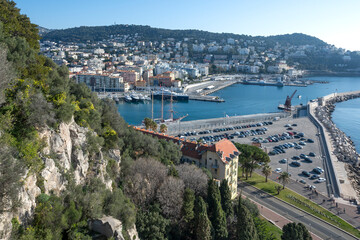 Naklejka na ściany i meble Panoramic view of city of Nice, France