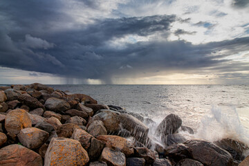 Obraz premium storm over the sea