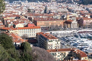 Naklejka na ściany i meble Panoramic view of city of Nice, France