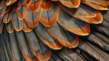Keuken spatwand met foto Birds different color feather texture wallpaper background © Irina