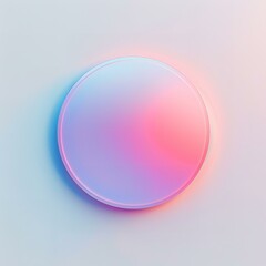 Obraz premium Gradient colored 3D ring on a soft hued background