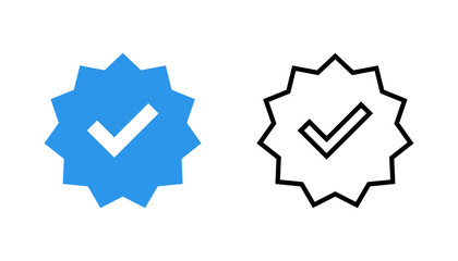 verified icon set. verification check mark. approved icon