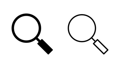 Search icon set. search magnifying glass icon