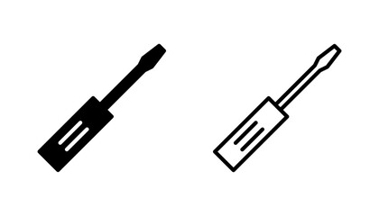 Screwdriver icon set. tools icon vector