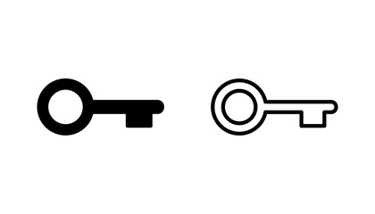 Key icon set. Key vector icon. Key symbol