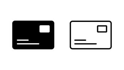 Credit card icon set. Credit card payment icon vector