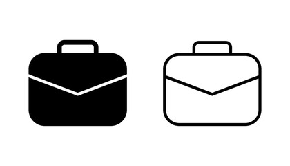 Briefcase icon set. suitcase icon. luggage symbol.