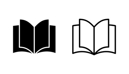 Book icon set. open book icon vector. ebook icon