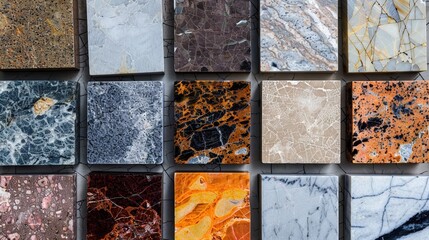 Granite finishing tiles samples concept wallpaper background