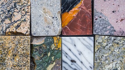 Granite finishing tiles samples concept wallpaper background
