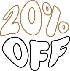 20%OFF Circle Discount Lettering