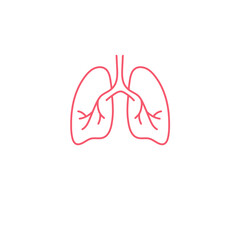 Hand drawn human lungs 