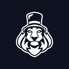 Lion Gentleman Logo Design Templates