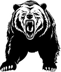 Handdrawn big bear drawing 