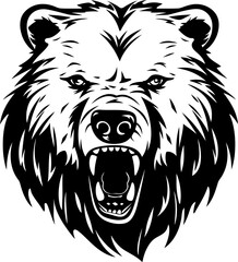 Handdrawn big bear drawing 