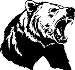 Handdrawn big bear drawing 