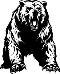 Handdrawn big bear drawing 