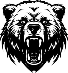 Handdrawn big bear drawing 