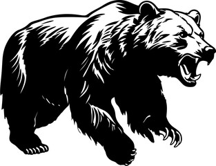 Handdrawn big bear drawing 