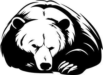 Handdrawn big bear drawing 