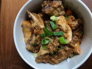 black pepper seasoned chicken rice