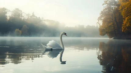  A swan on a like © Cho