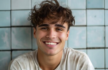 Obraz premium Portrait eines jungen lächelnden Mannes