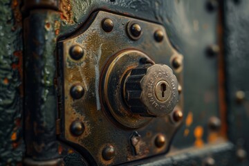 Close Up of Metal Door With Lock