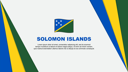 Solomon Islands Flag Abstract Background Design Template. Solomon Islands Independence Day Banner Cartoon Vector Illustration. Solomon Islands Flag