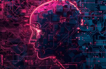 Obraz premium Konzept künstliche Intelligenz und Machine learning