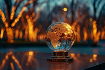 Glass Globe on Table