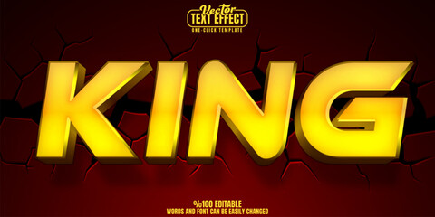 King editable text effect, customizable champion and warrior 3D font style