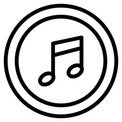 Music notes icon. Musical key signs. Vector symbols on white background.