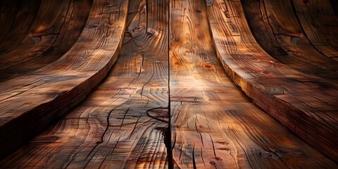 a room with an old wooden texture - obrazy, fototapety, plakaty