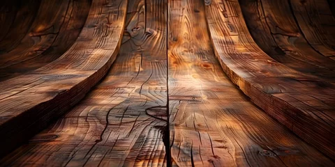 Foto op Canvas a room with an old wooden texture © Your isolated stock