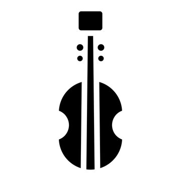 recommend clip art: Classical violin - string musical instrument  vector icon for music apps and websites
