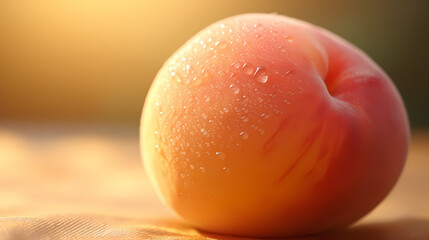 Detailed close-up of ripe peaches