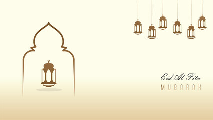 classic premium minimalist design background wallpaper for Eid al-Fitr celebration