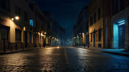 Fototapeta na wymiar View of the mystical cinematic street