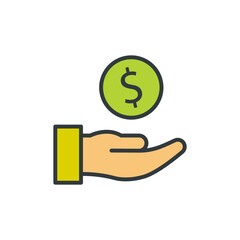 Salary icon vector design templates simple and modern