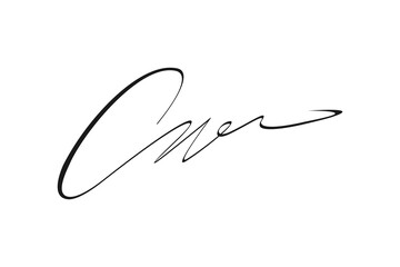 Vector illustration of signature brush script type font cnr letter