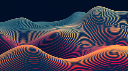 Naklejka premium 3D modern wavy curve abstract presentation background
