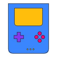 Retro Game Console. Classic Design, Vector Illustration