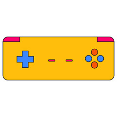 Retro Game Console. Classic Design, Vector Illustration