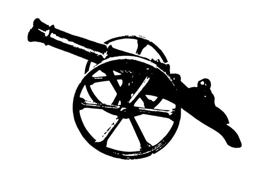 firearm silhouette war cannon vector weapon image isolated on white transparent background