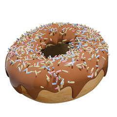 3D Sweet Donut Illustration
