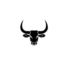 Bull head facing viewer Logo Design