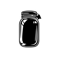 canning jar with metal lid Logo Design