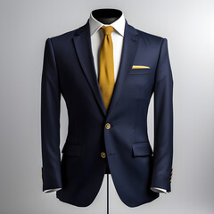 Elegance Defined: A Gentlemen's Navy Blue Blazer - Tailored To Perfection with Luxurious Appeal