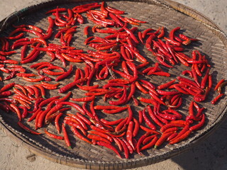 red hot chili peppers in bowl